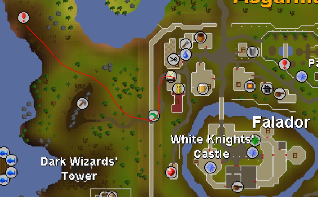 osrs map of taverly dungeon path way osrs money making